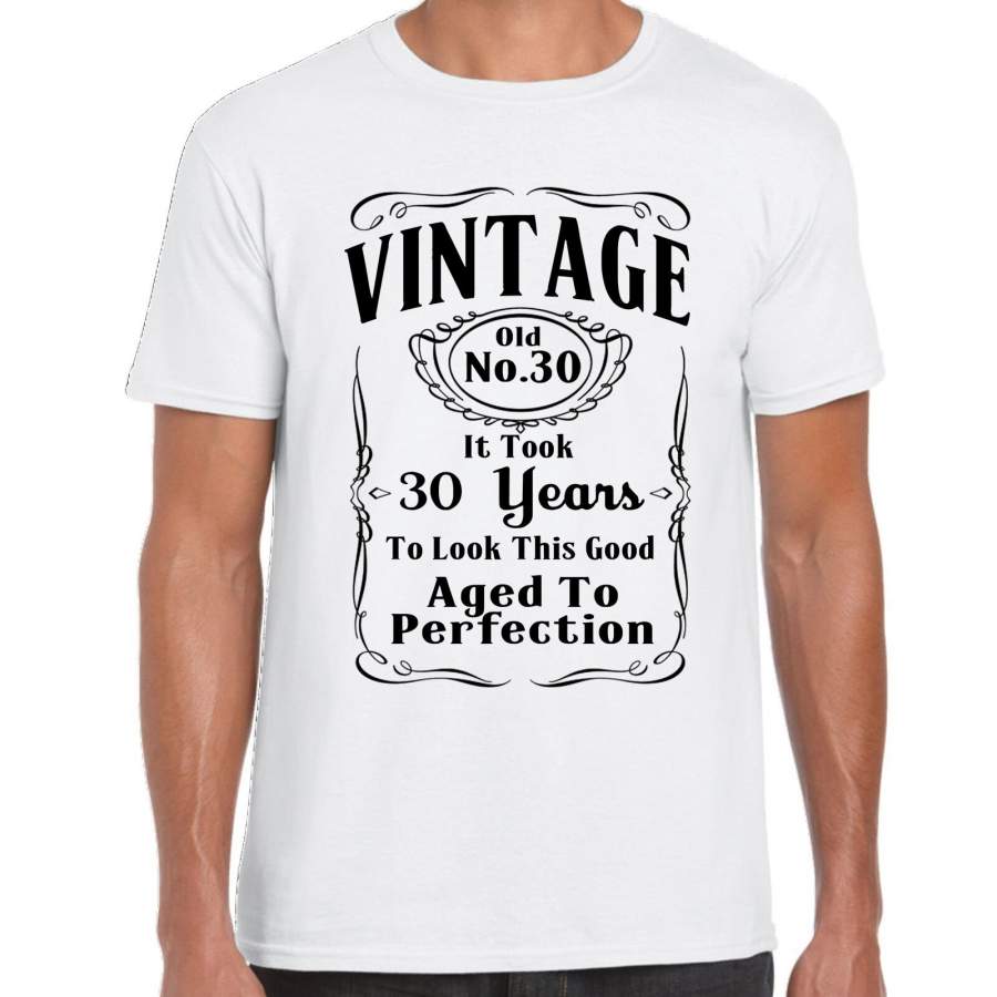 New Fashion Grabmybits – Vintage 30th Birthday Funny Gift 30 Years Old Graphic T Shirt Mens Tee