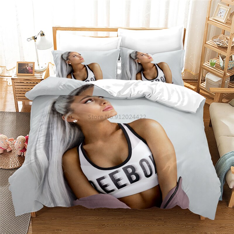 3D Ariana Grande Duvet Cover Sets Pillowcases Digital Printing Bedding Set Single Double Twin Full Queen King Size Bedroom Decor