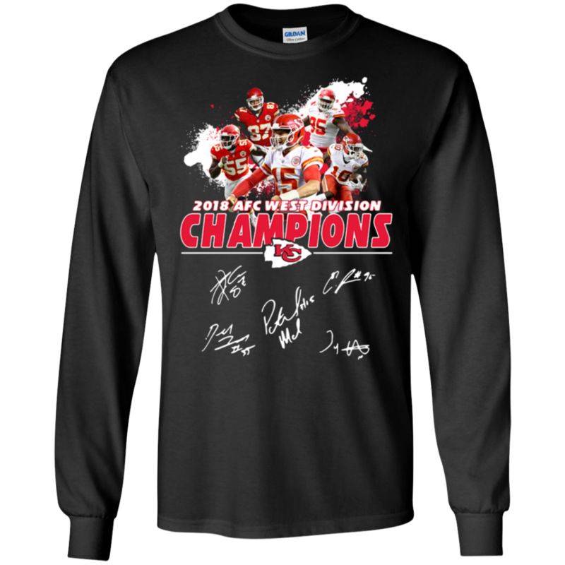 Kansas City Chiefs 2018 Afc West Division Champions Shirt G240 Gildan Ls Ultra Cotton T-shirt