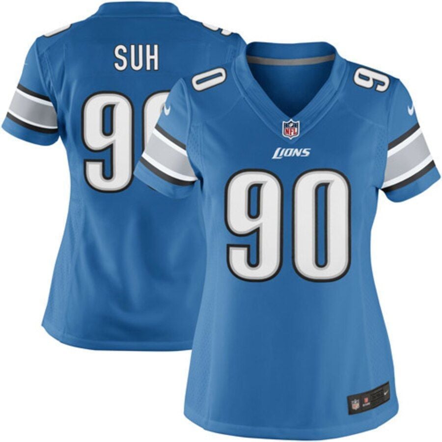 Ndamukong Suh Detroit Lions Wolimited Light Blue 3D Jersey