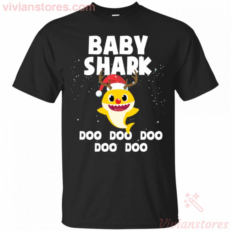 Baby Shark Costume Reindeer Funny Christmas T-Shirt