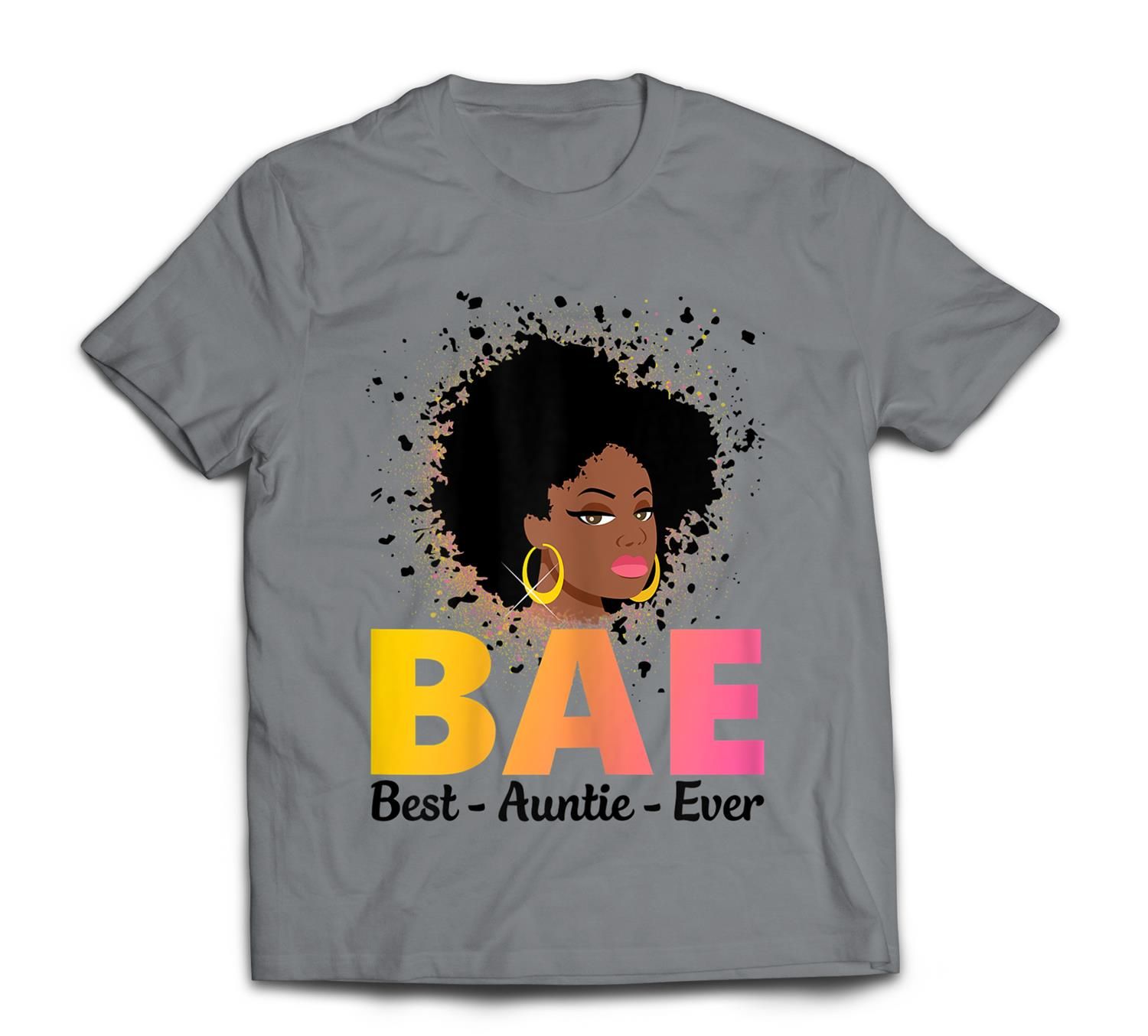 Womens Cute African American Women BAE Best Auntie Ever Gift T-Shirt