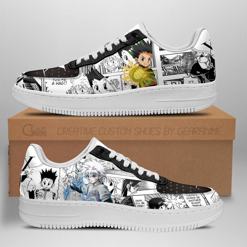 Hunter X Hunter Mixed Manga Air Force Shoes Sneakers Custom Anime