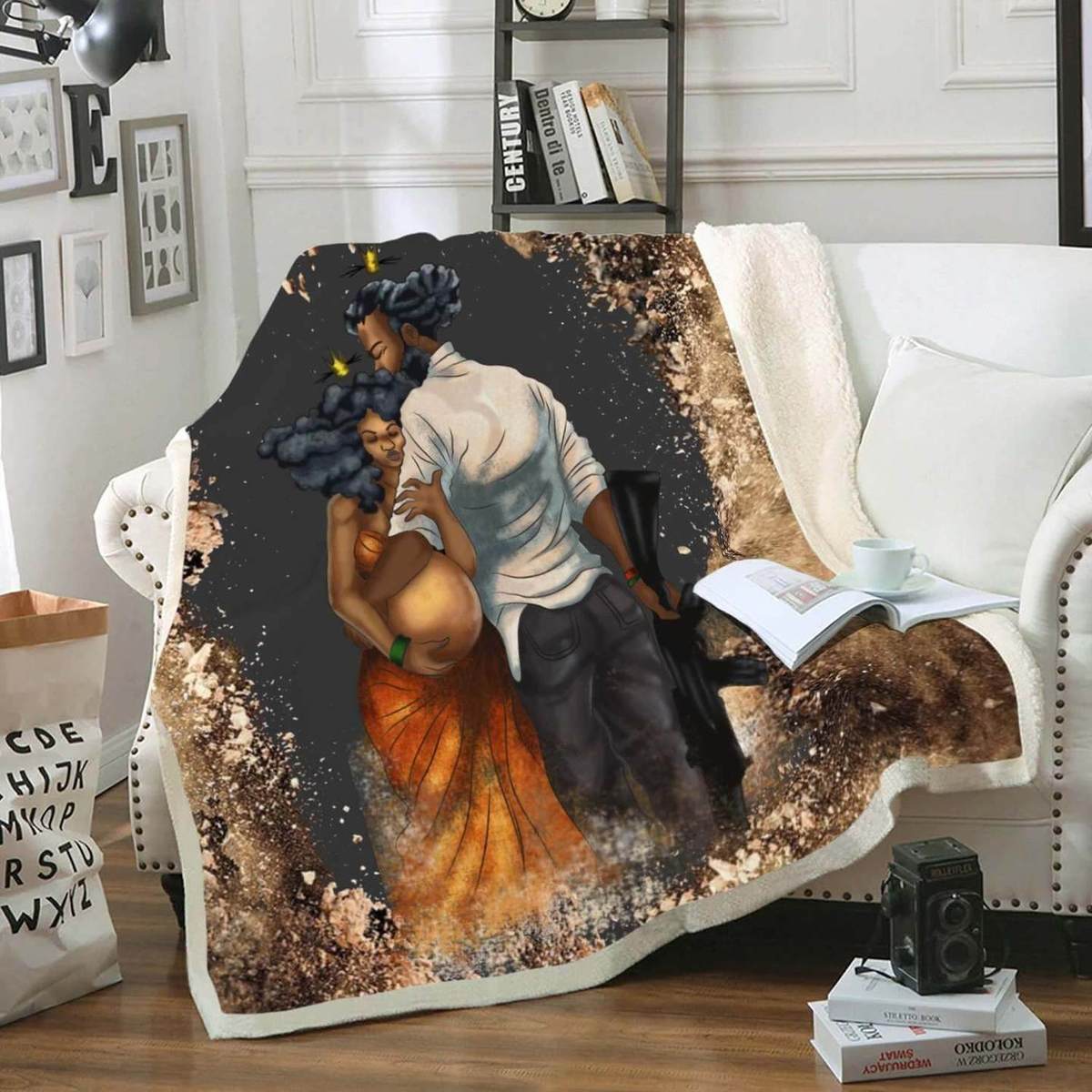 Melanin Blanket For Black Couple Love My Black Pregnant Women On War Fleece Blanket – Blanket, Fleece Child, Blanket Sofa Bed