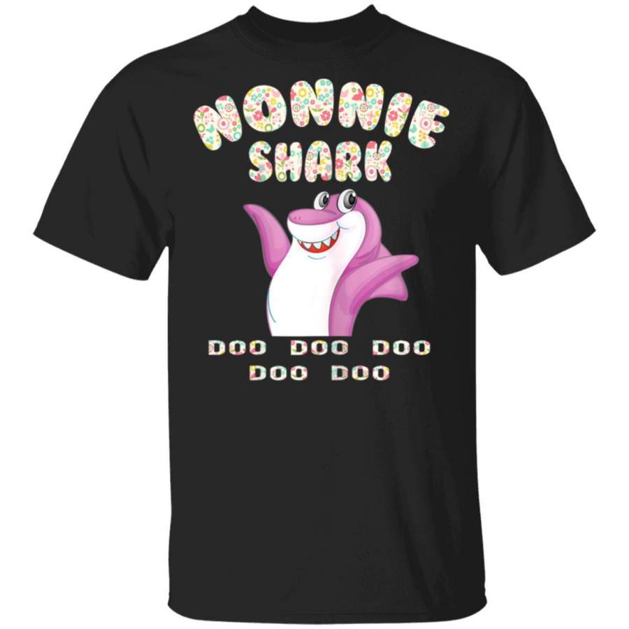 Womens Nonnie Shark Doo Doo Mothers Day Gift Idea For Wife T-Shirt