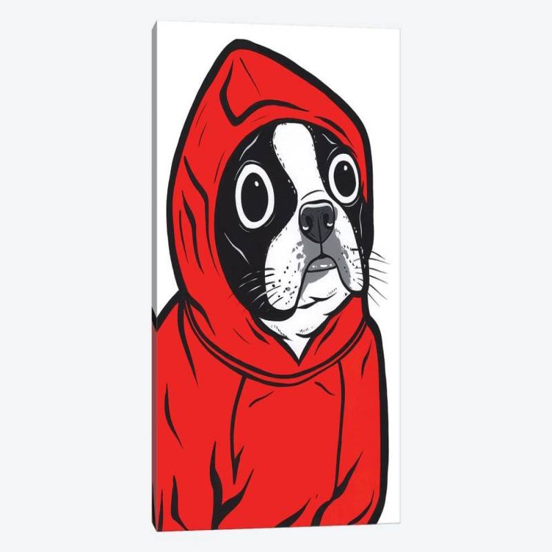 Boston Terrier Hoodie - Canvas Print