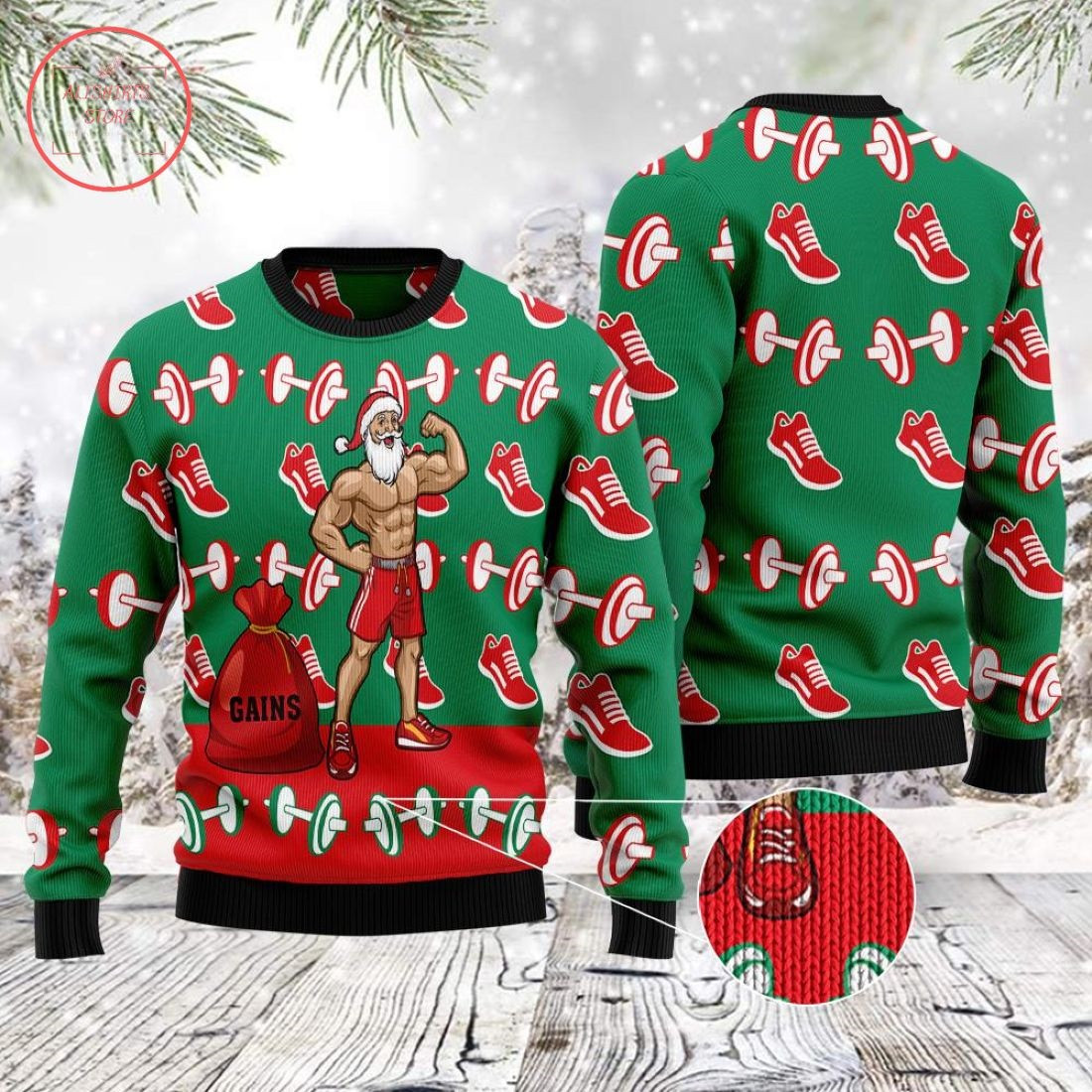 Gym Santa Ugly Christmas Sweater – Diosweater