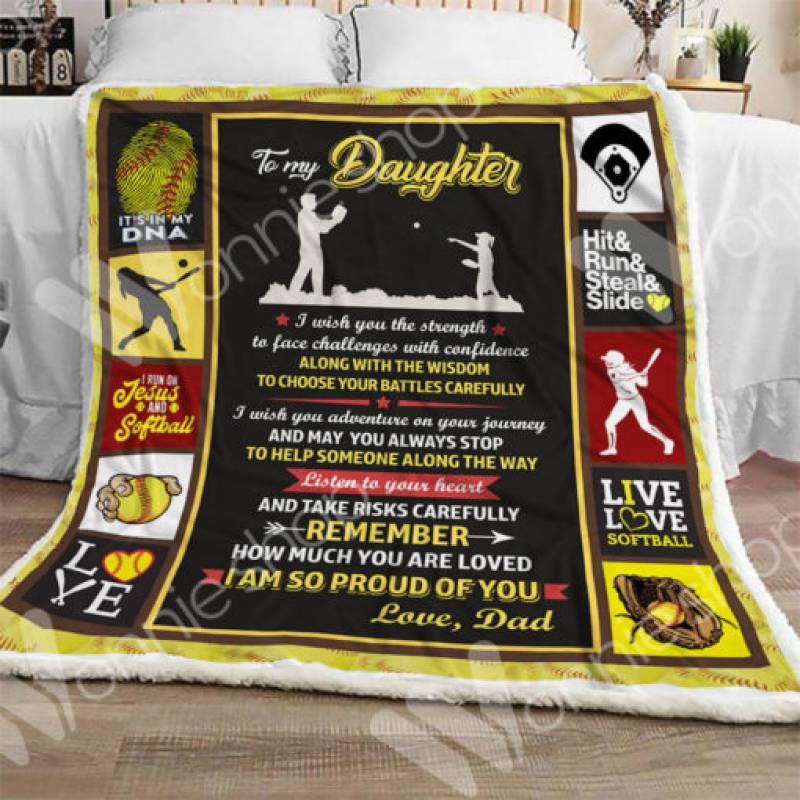 Softball Dad Sherpa Blanket OCT2401 90O41