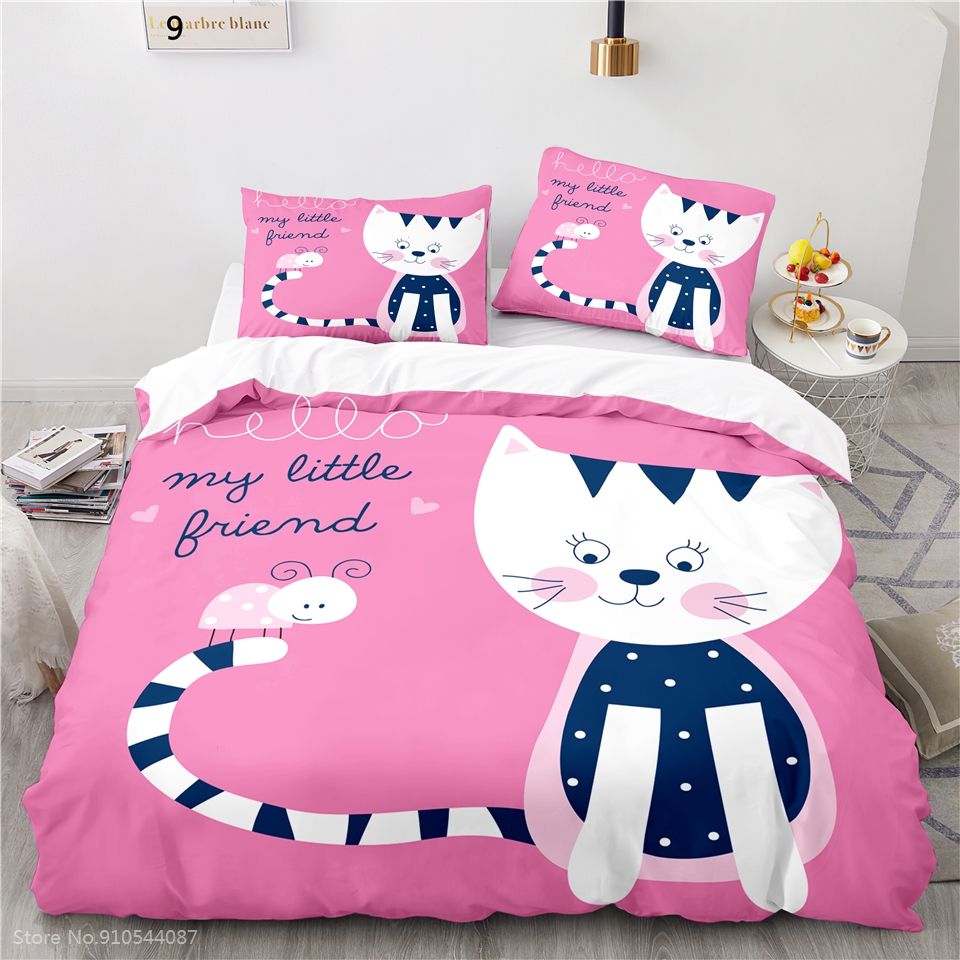 Cartoon Cute Elephant Bedding Set 3D Duvet Cover Sets Pillowcase Bedclothes Twin Full Queen King Size