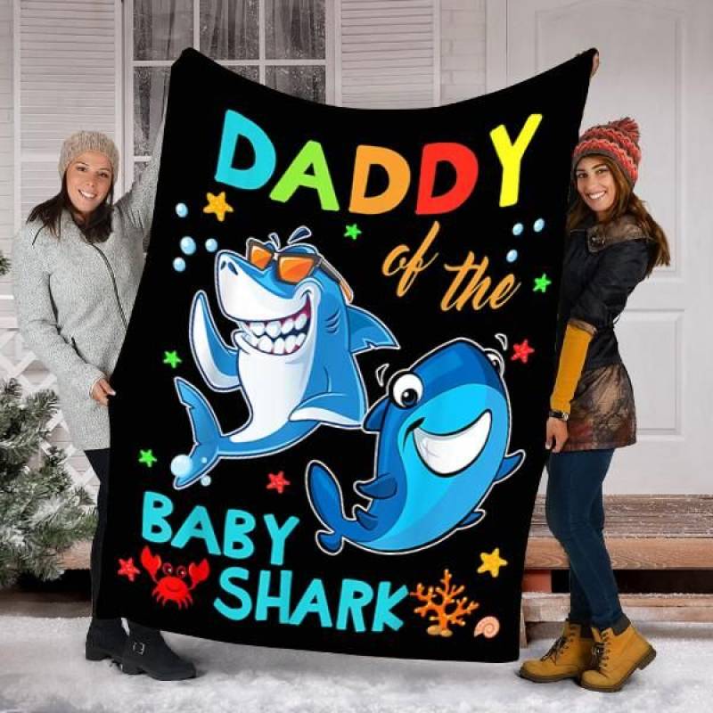 Daddy Of The Baby Shark JQQ1011 Fleece Blanket