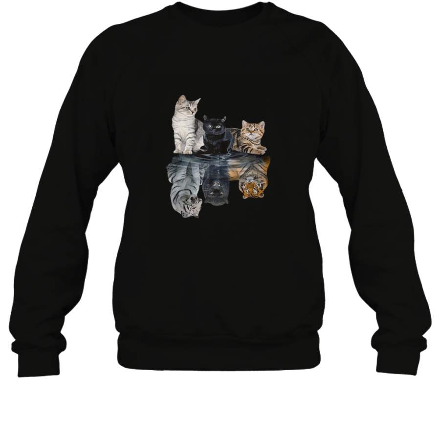 Cats reflection tigers shirt Sweatshirt