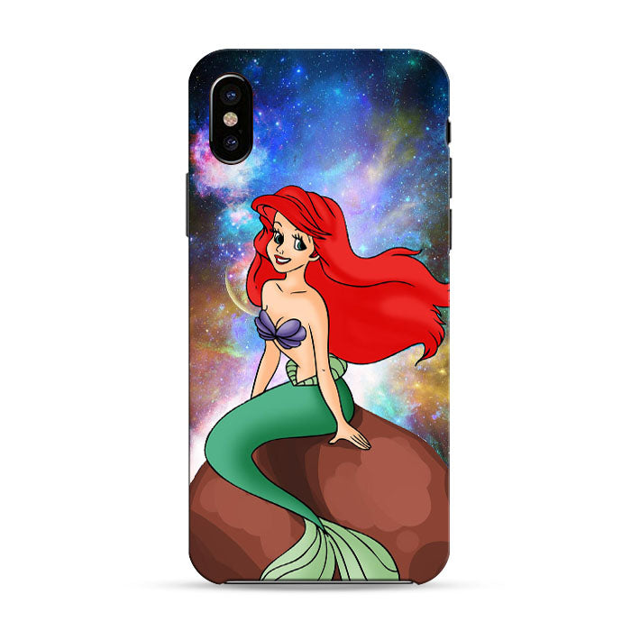 Ariel Little Mermaid In Galaxy Space iPhone X 3D Case