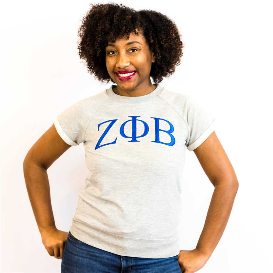 Zeta Phi Beta Modern 3 Letter Terry Shirt