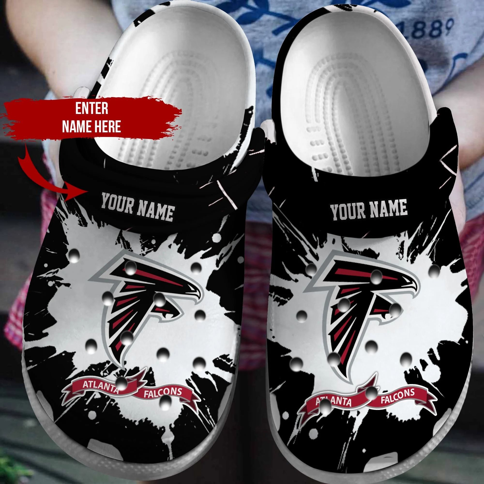 Personalized Football Clogs – Falcons Football Team Clogs