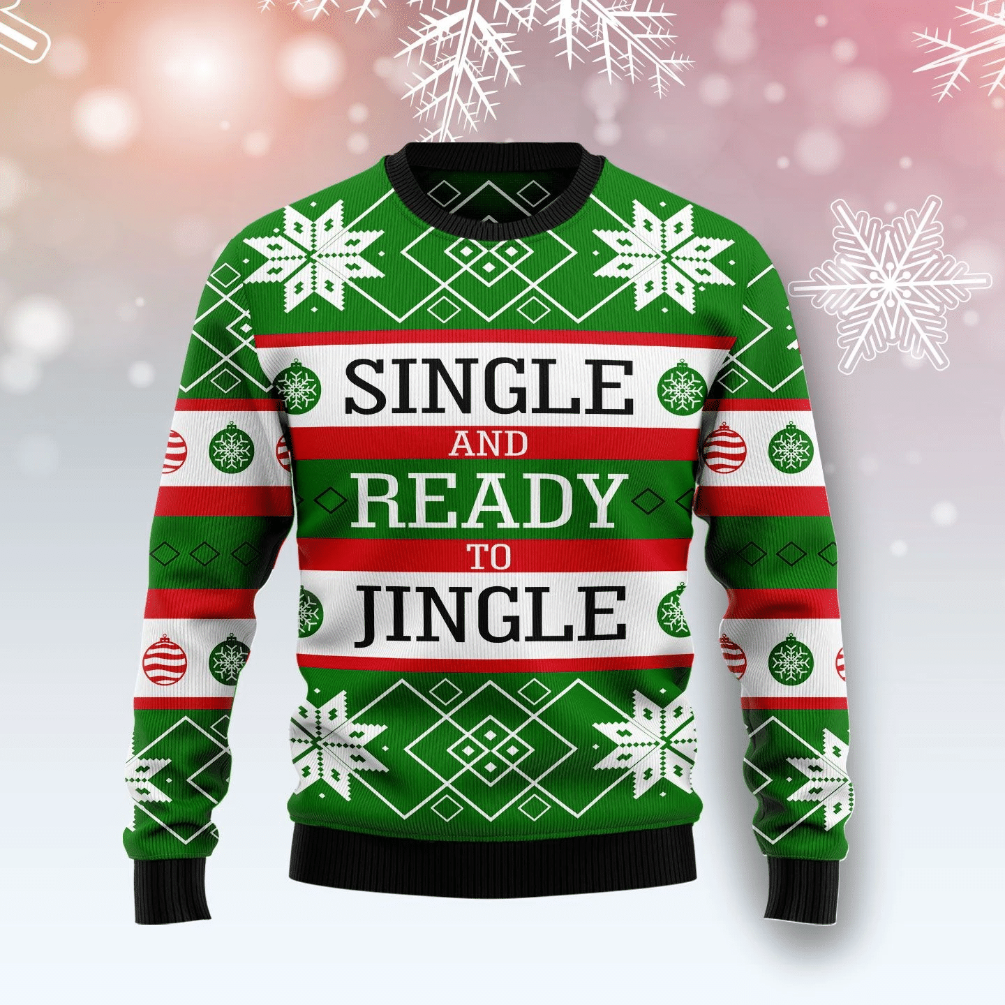 Single Ready To Jingle Ugly Christmas Sweater