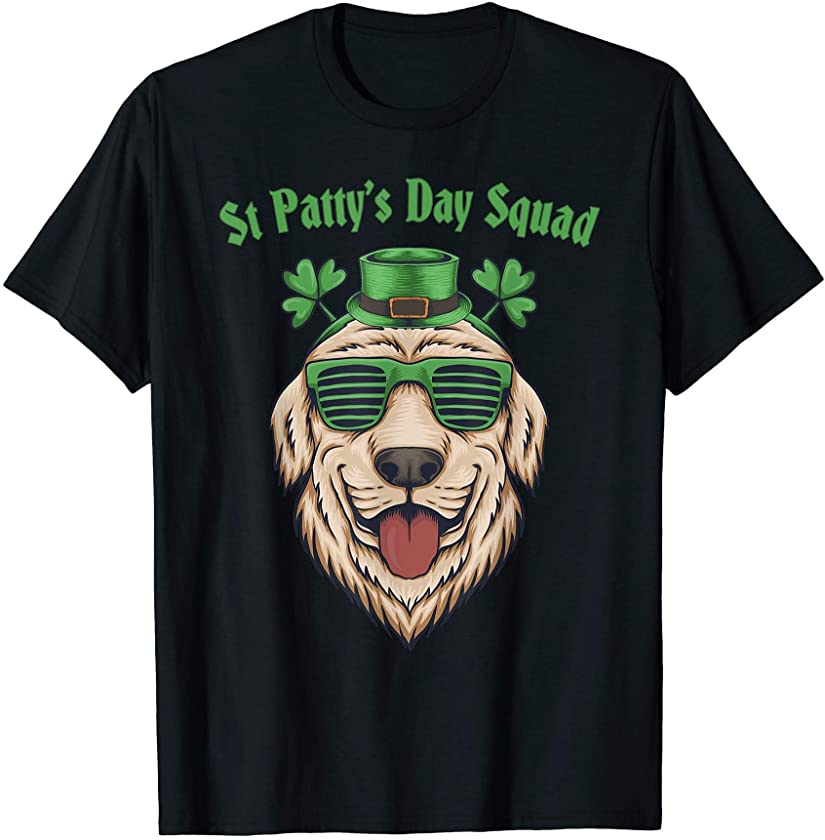 Saint Patty’s Day Squad Party Animals Lucky Happy Dog T-Shirt