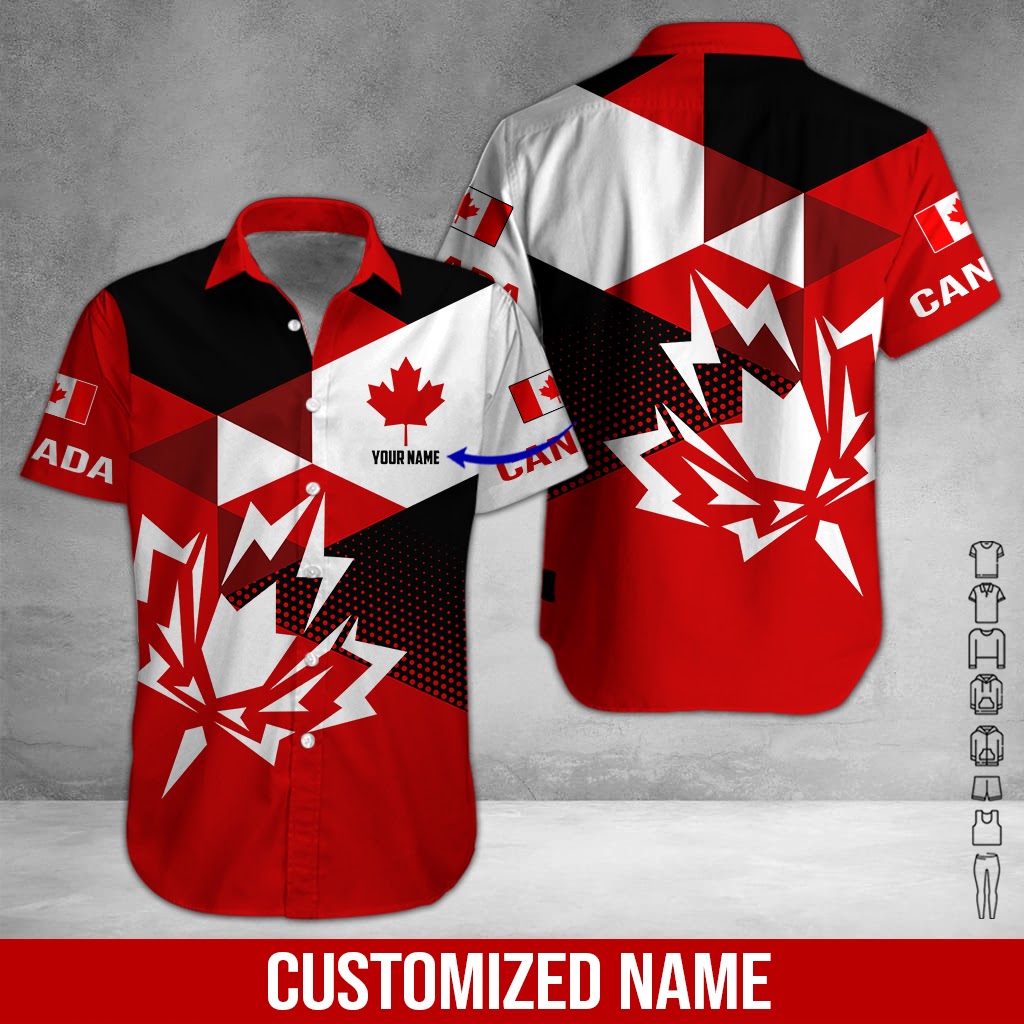 Proud To Be Canadian Custom Name Aloha Hawaii Shirts For Men Women Ha42257