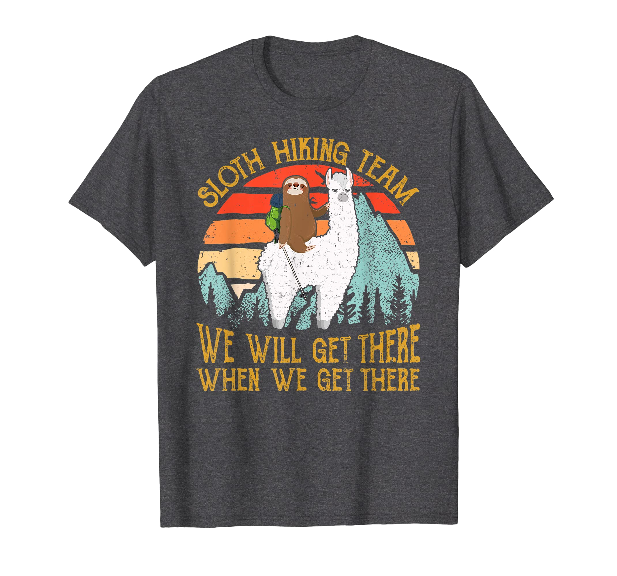 Funny Sloth Hiking Team – Hiking Lover Tshirt For Men Women