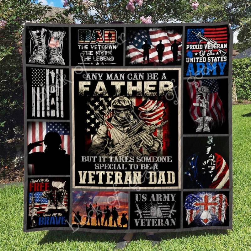 A BC – Veteran Dad Quilt Blanket