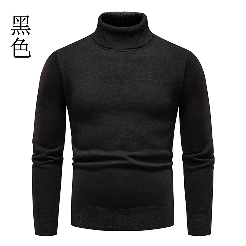 2022 Winter New Men’s Fashion Solid Color Pullover Sweater Casual Versatile Male Warm Sweater alx