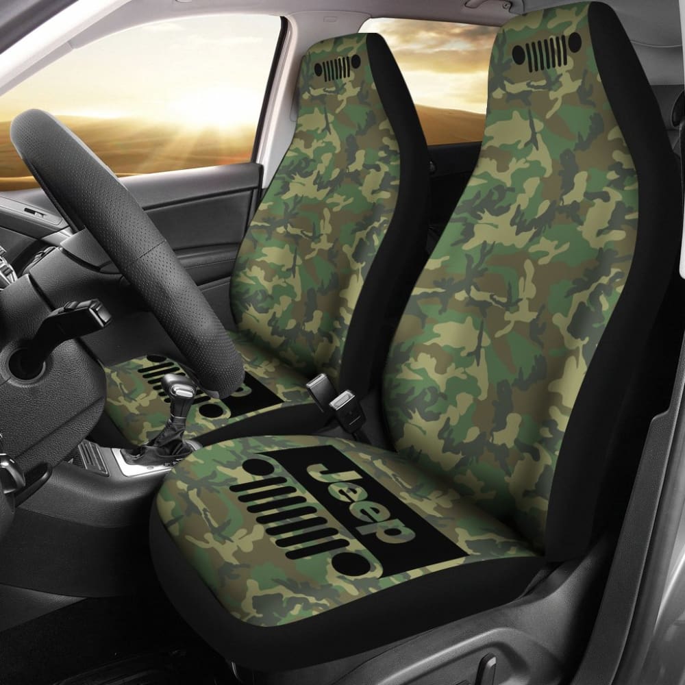 Jeep Grill – Seat Cover Woodland Camo 101819