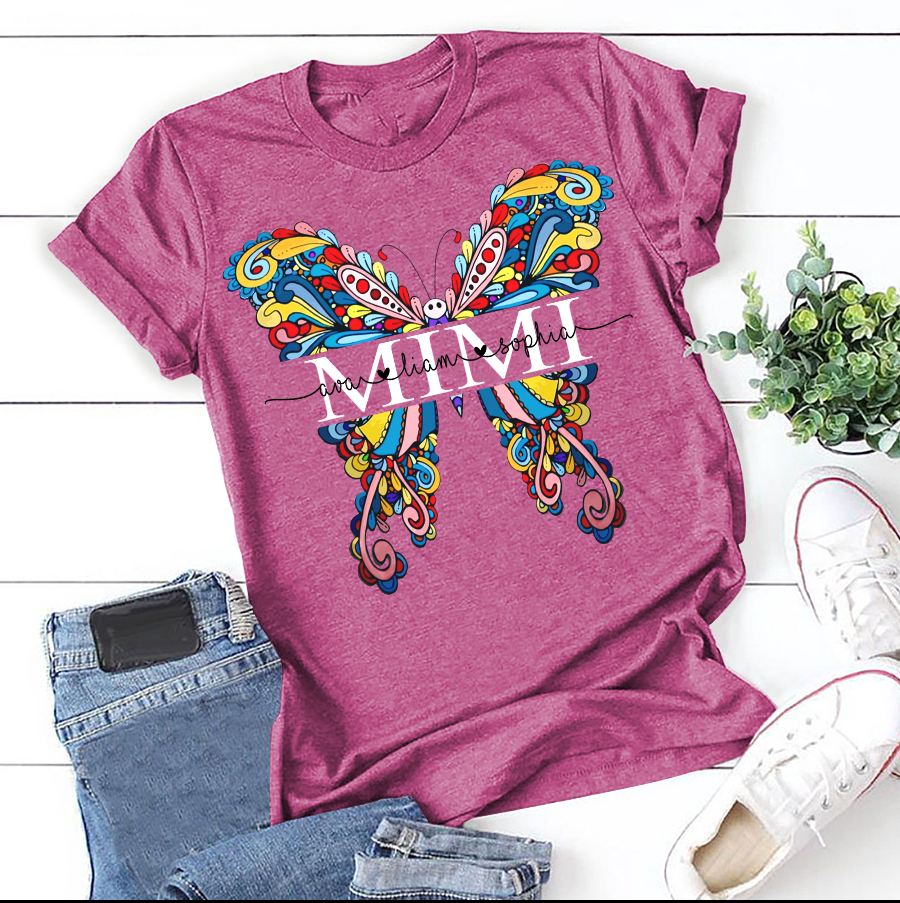 Mimi – Butterfly Art | Personalized T-Shirt