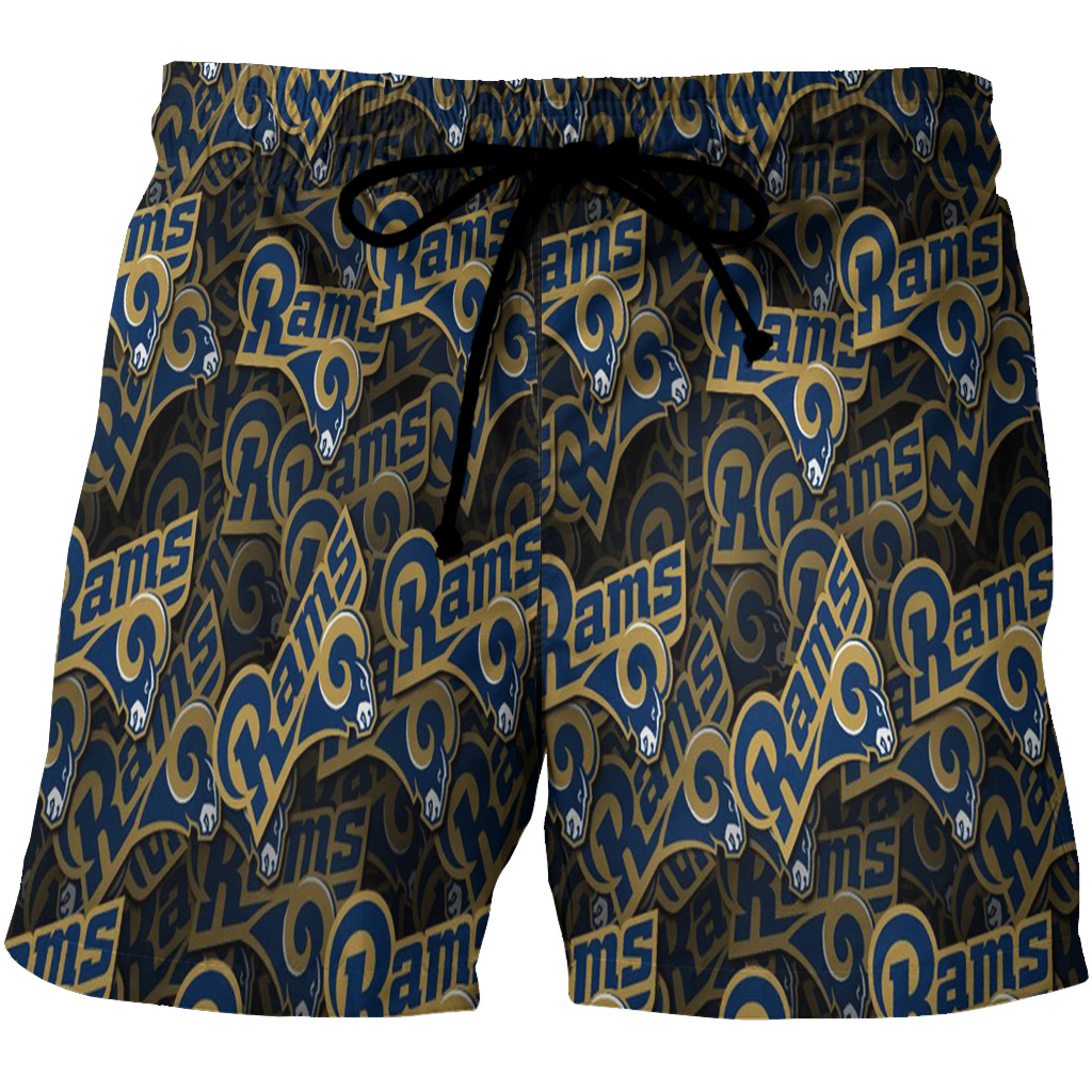 Los Angeles Rams1 3D All Over Print Summer Beach Hawaiian Short