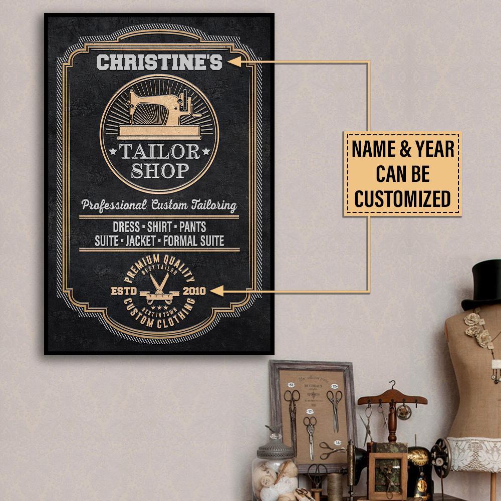 Aeticon Gifts Personalized Tailor Shop Custom Clothing Canvas Mom Dad Gift Home Decor