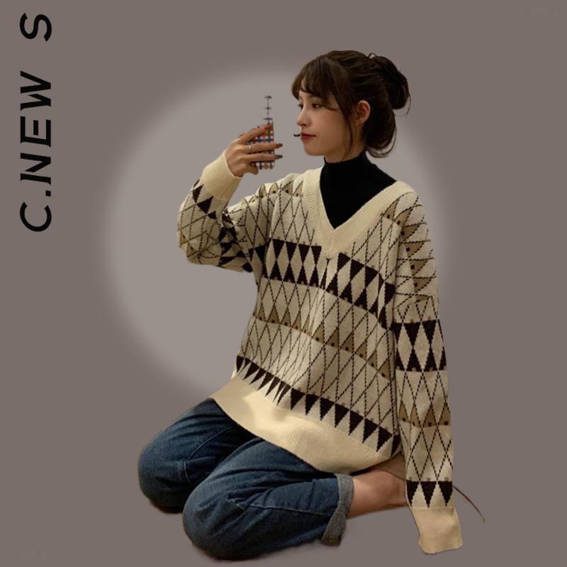 C.New S Knitted Fashion Women Sweater Soft Pullovers Warm Sweaters Women Sexy Girl Women Sweaters Simple Slim Women’s Clothing alx