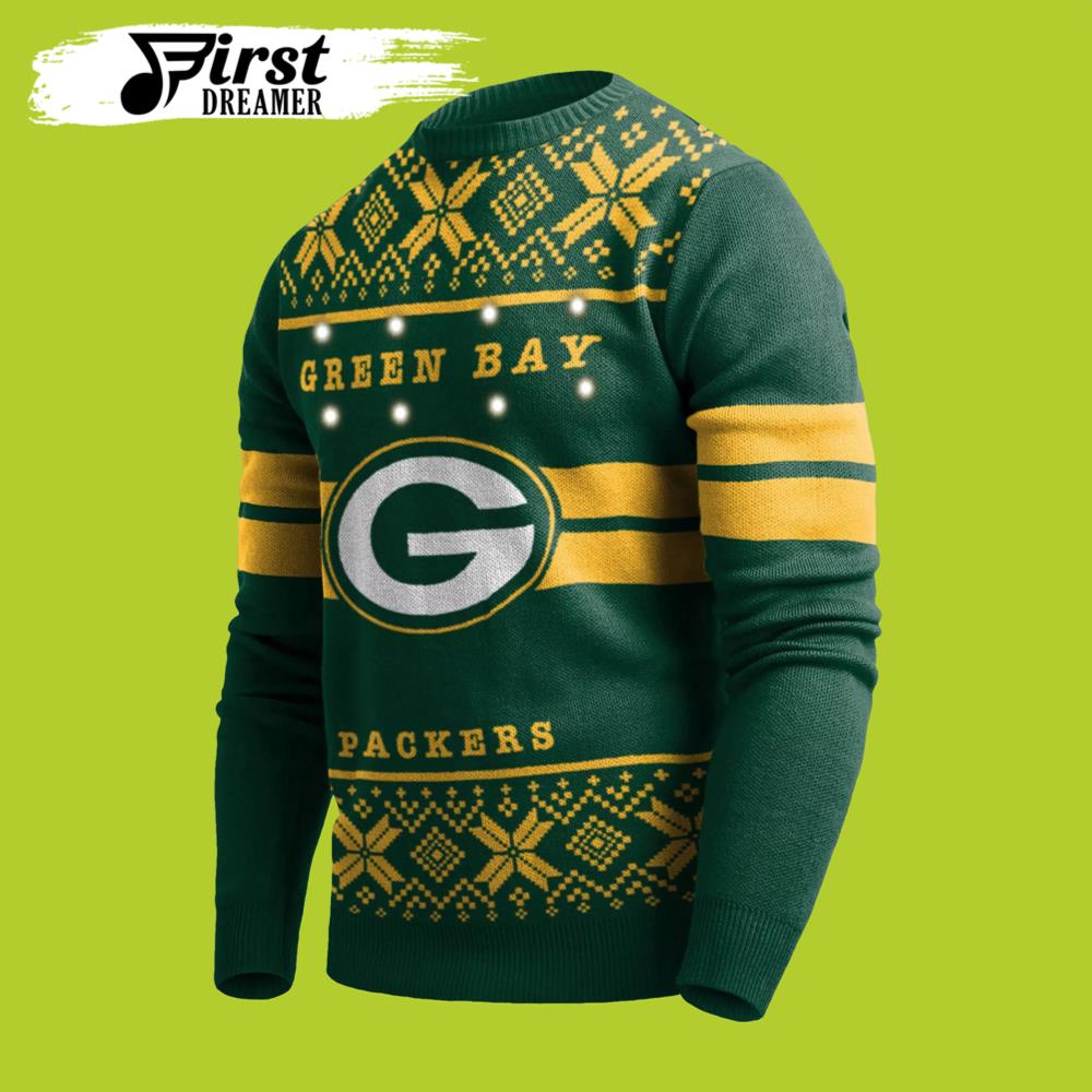 Flash Green Bay Packers Gift For Fan Ugly Wool Sweater Christmas