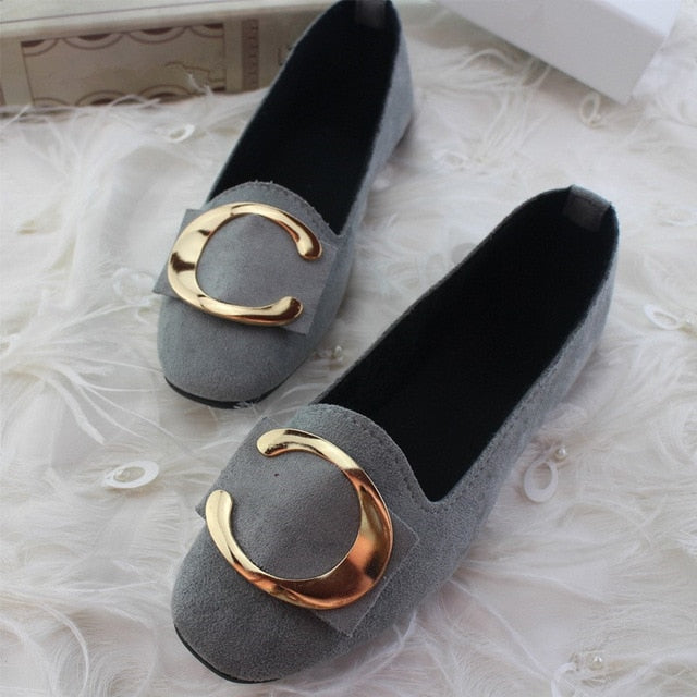 Shallow Candy Color Flat Shoes