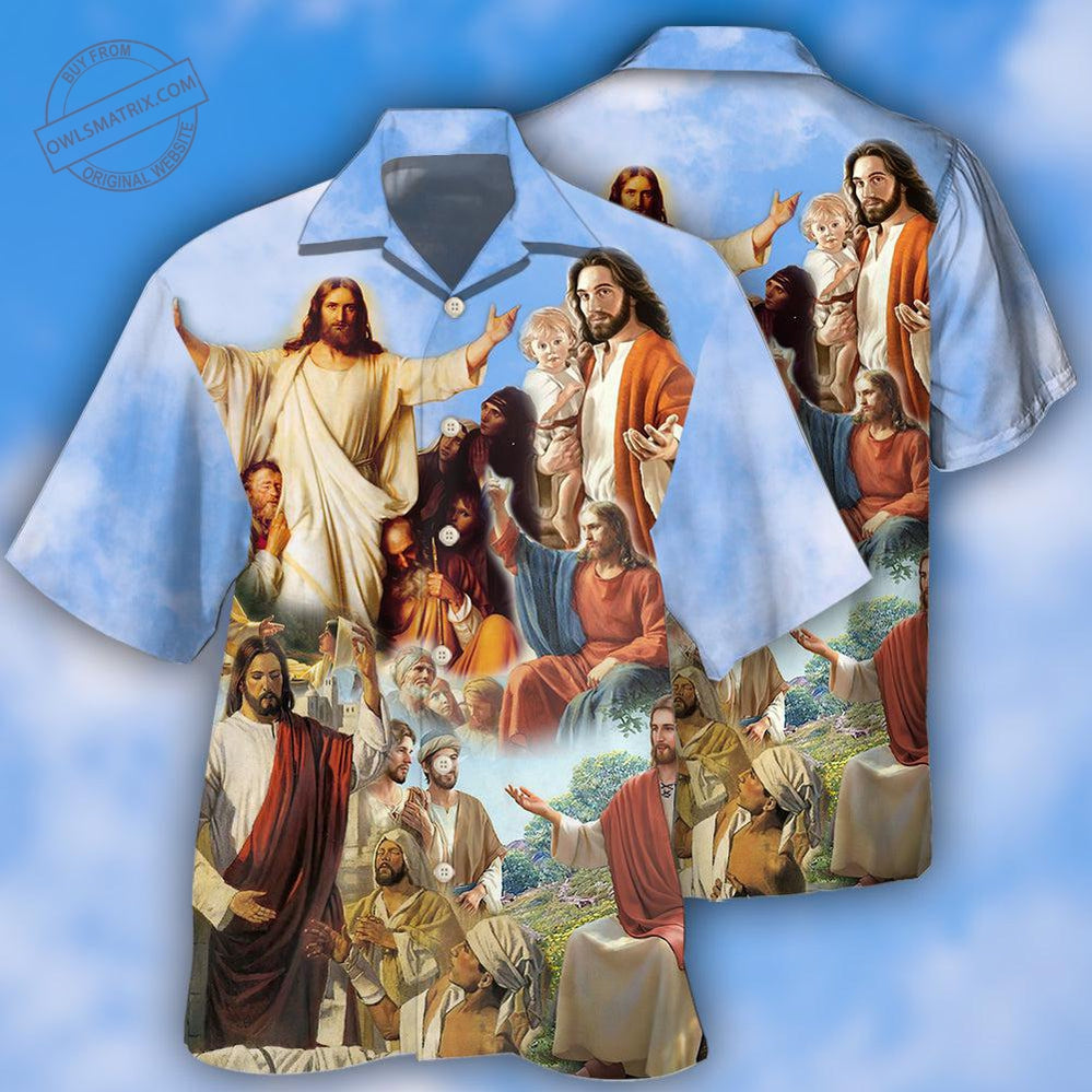 Jesus Sky Background Hawaii Shirt Ha30421