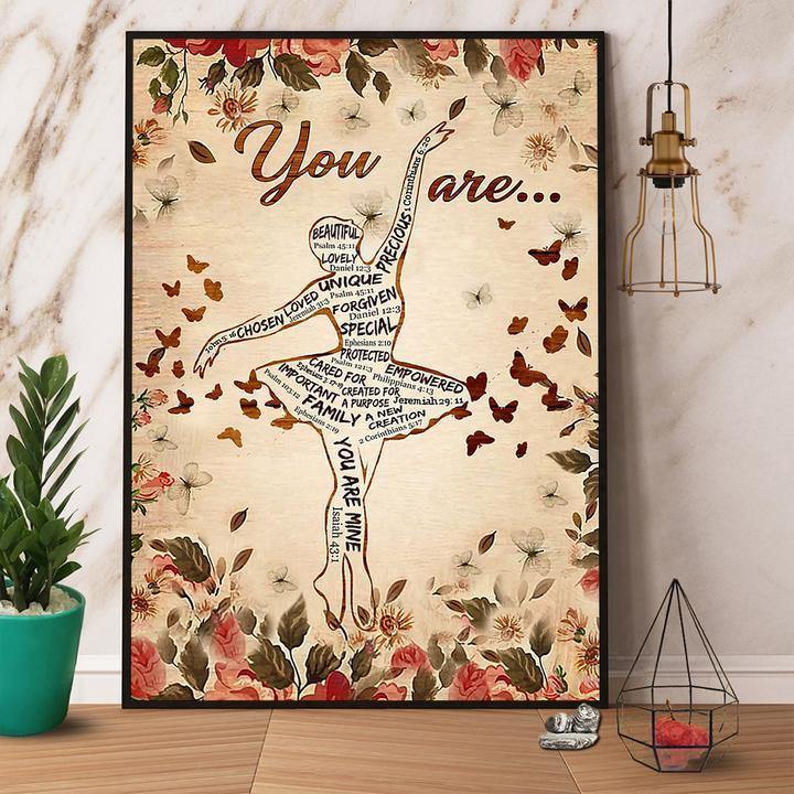 Ballet God Says You Are Mine Unique Special Family Butterfly Flower Gift For Family Home Decor Matte Canvas Canvas Prints