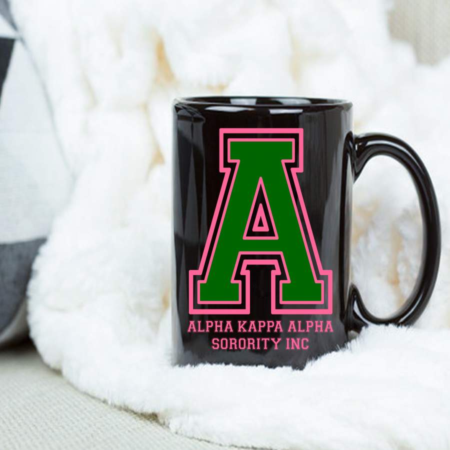 Coffee Mug Alpha Kappa AKA Alpha Mug – Black Mug