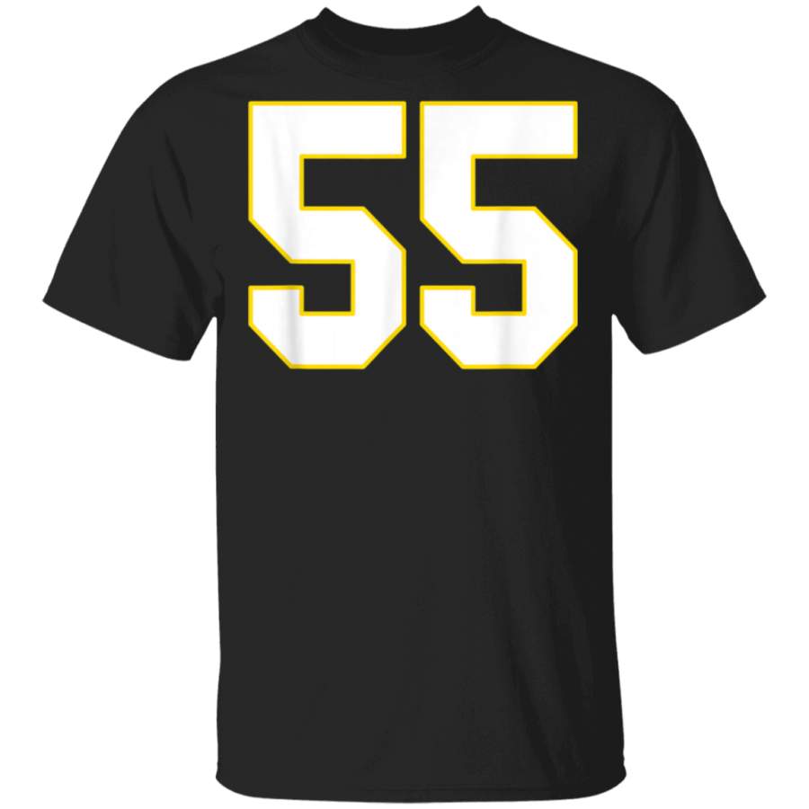 Number 55 Tshirt  Kansas City Football TShirt