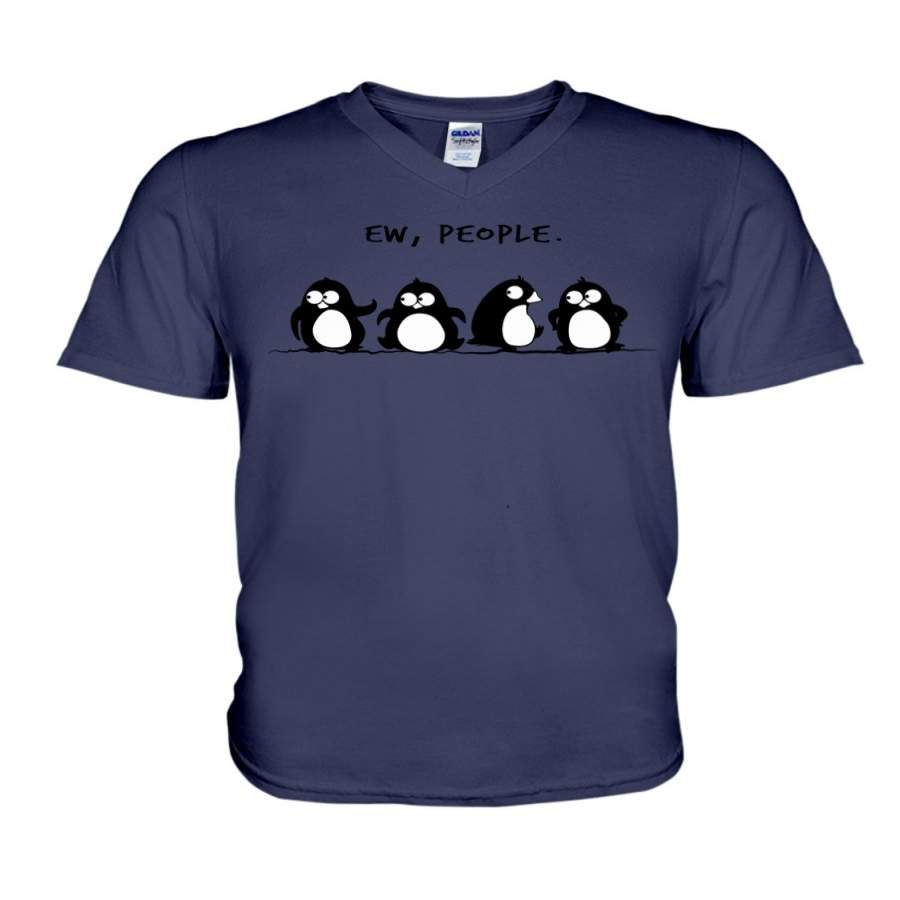 Ew People Lovely Penguin Vintage Simple  Special Custom Design Guys V-Neck