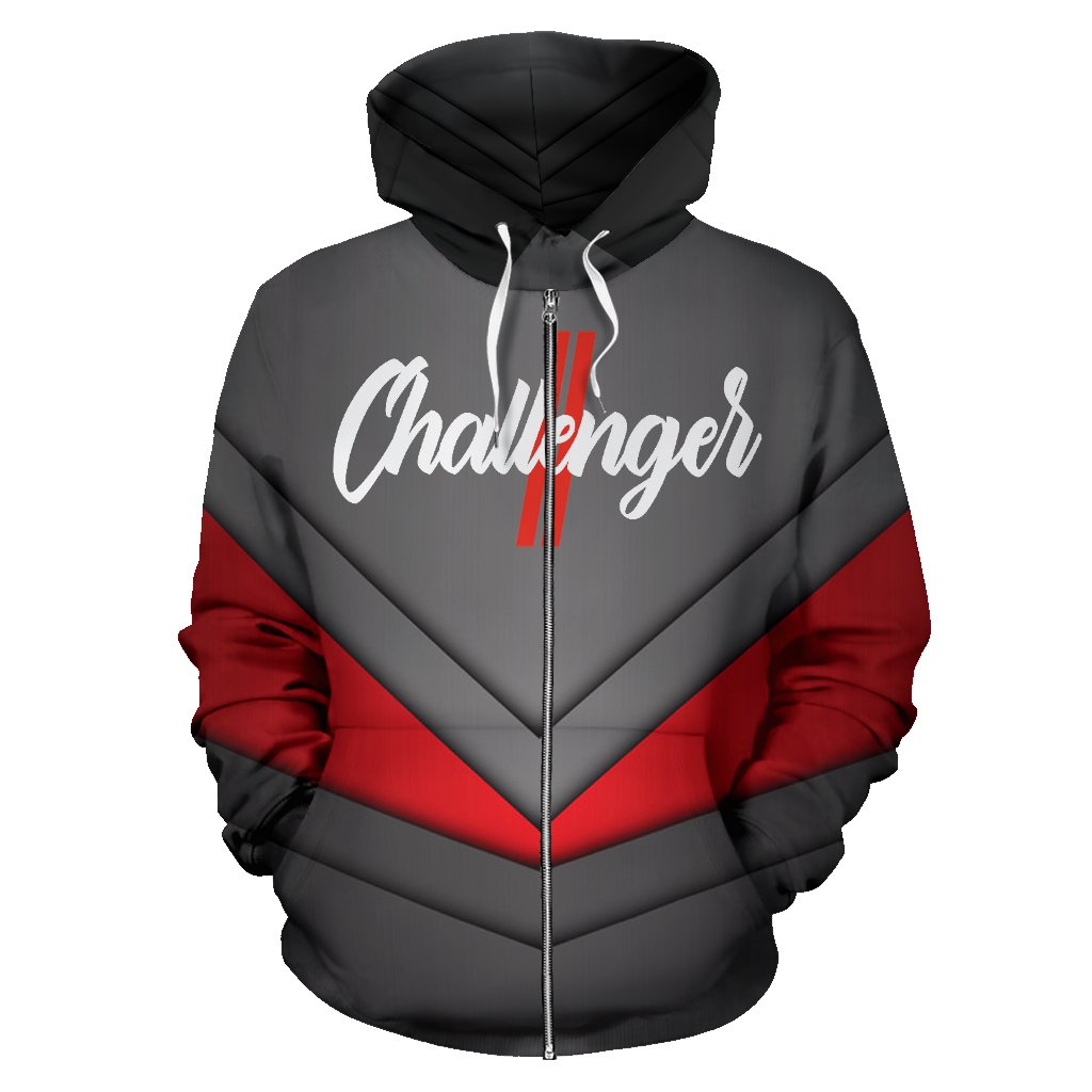 Dodge Challenger Zip Up Hoodie Uniquechaser Store