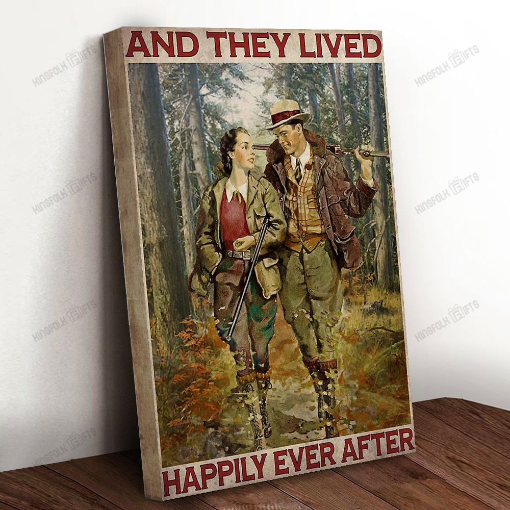 Hunting Couple Canvas Poster Wall Art, Poster Print, Canvas Print Wall Decor