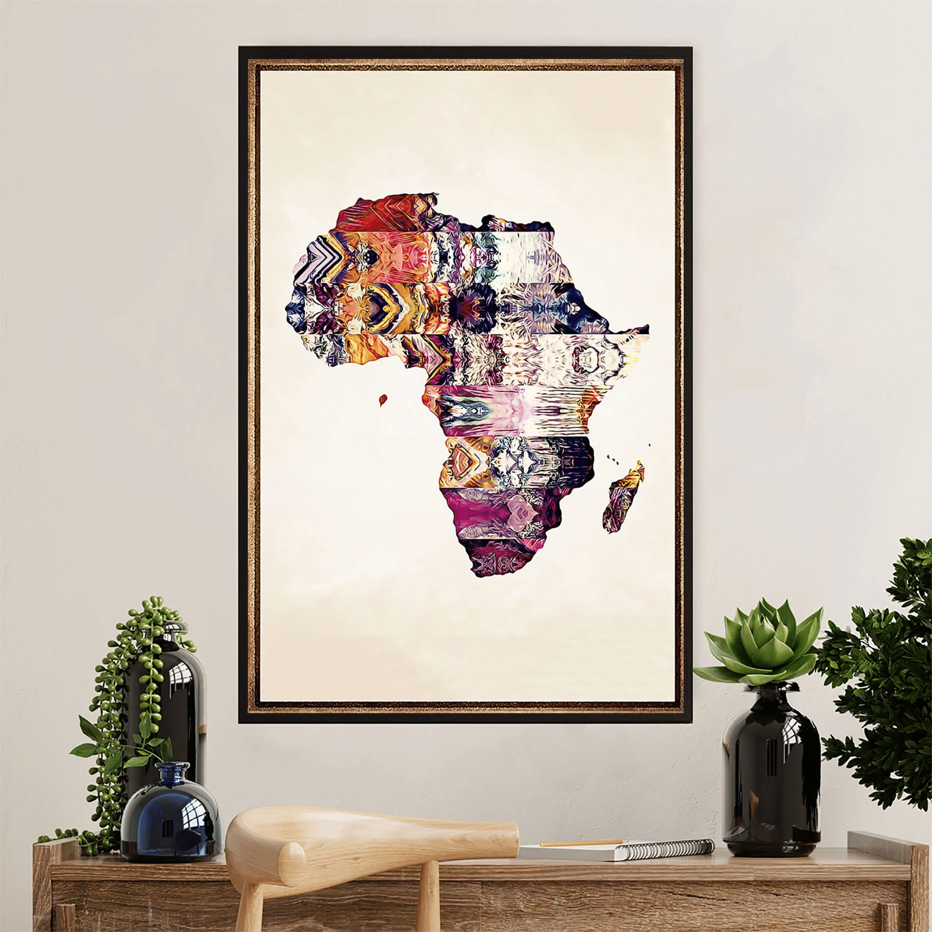 Africa Map Poster Canvas – Gift For Black Girl Evg84568