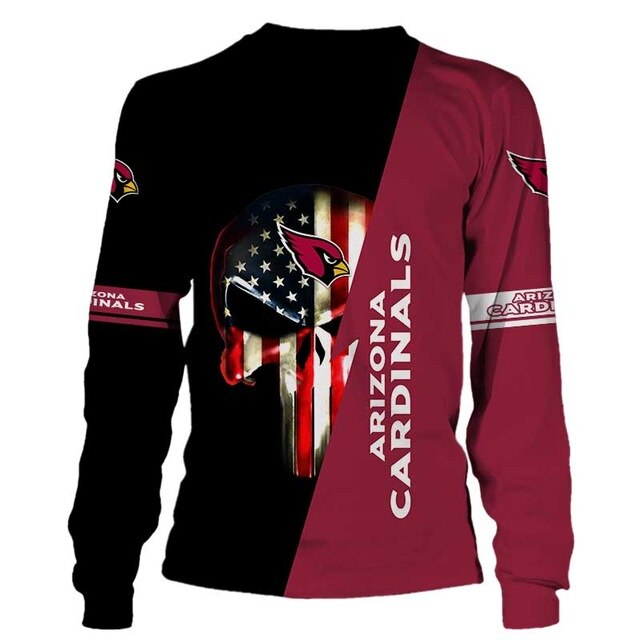 Arizona Cardinals 3D Skull Pullover