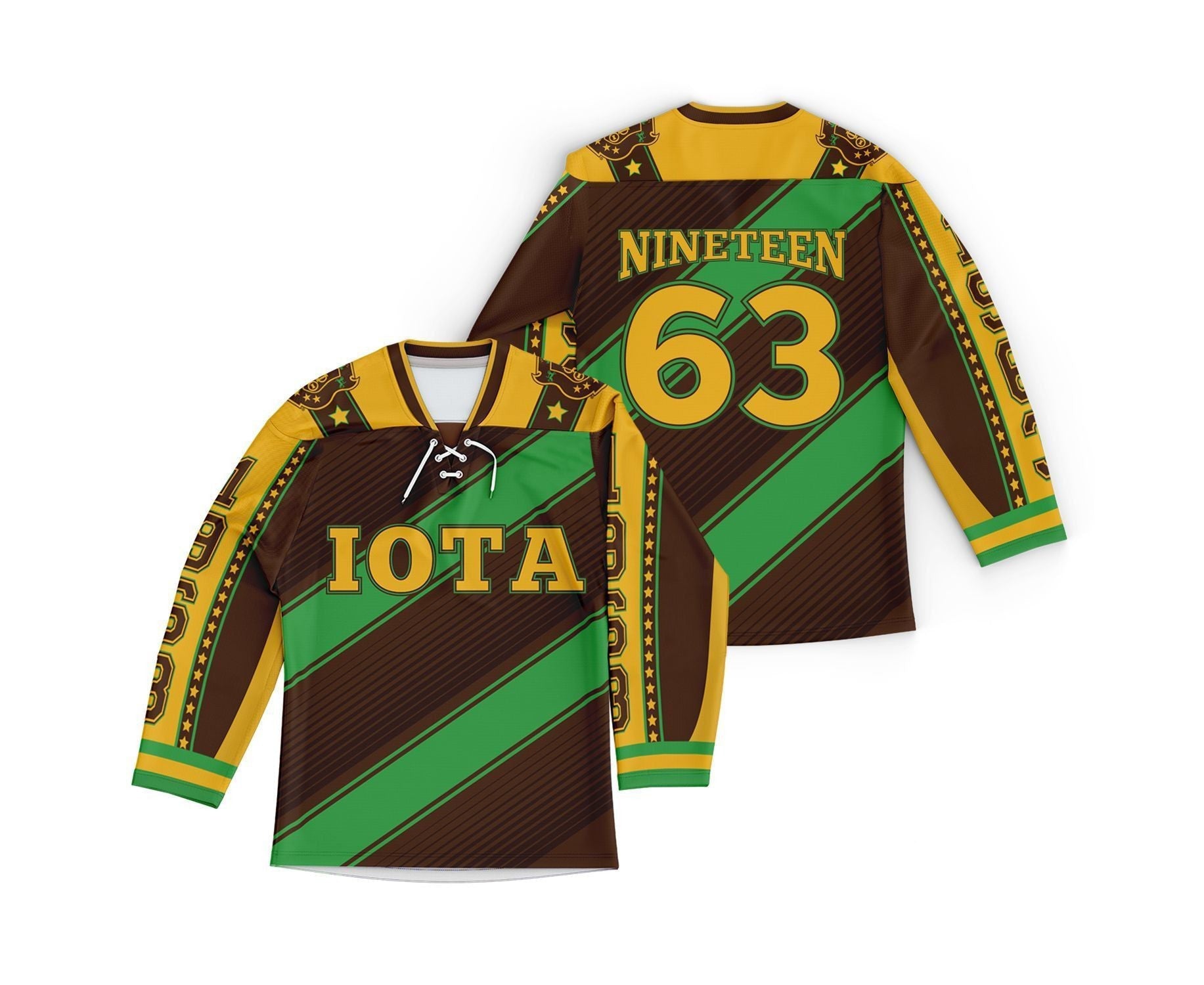 Fraternity Hockey Jersey – Iota Phi Theta Nineteen 63 Hockey Jersey