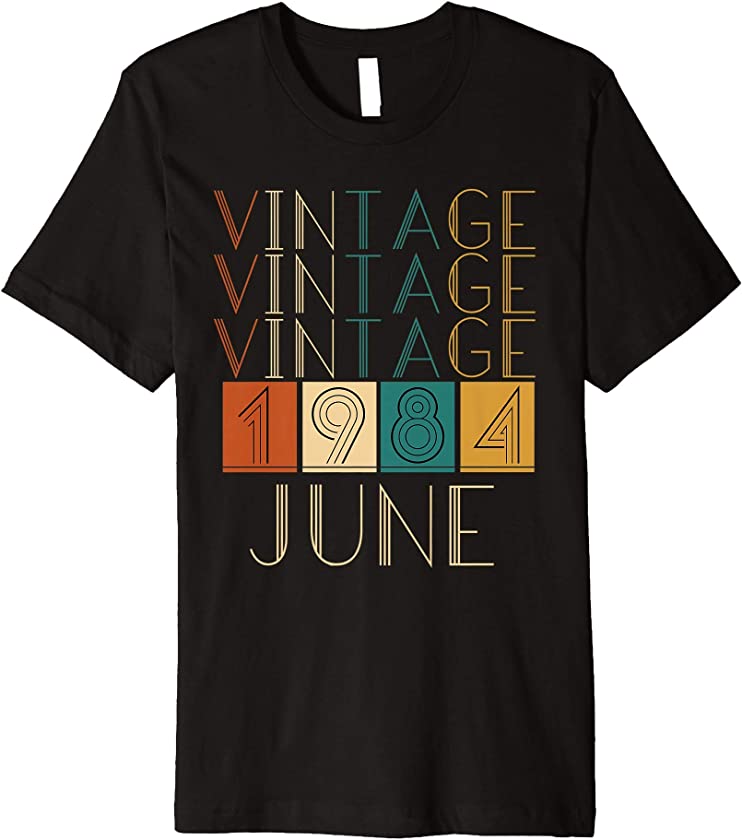 Vintage Retro June 1984 Tshirts