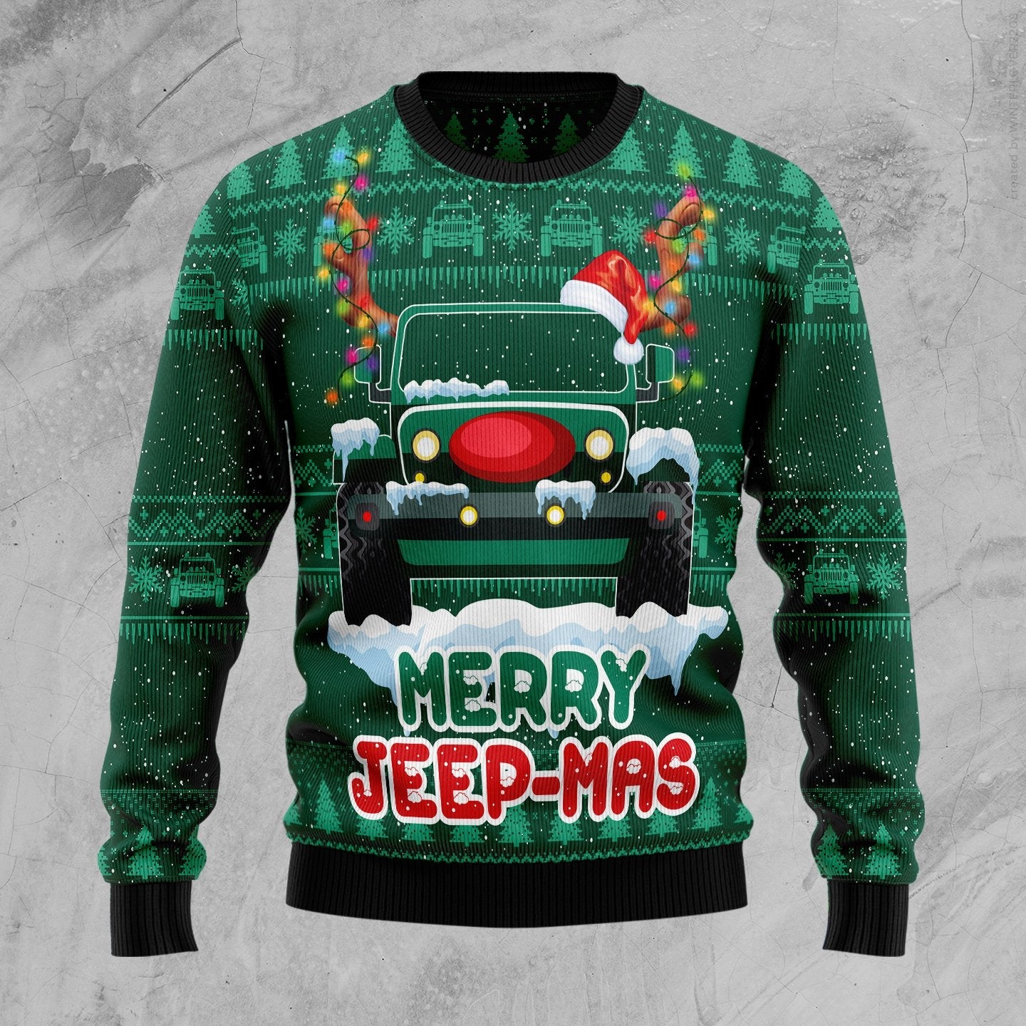 Merry Jeep Mas Ugly Christmas Sweater Unisex Womens & Mens, Couples Matching, Friends, Funny Family Ugly Christmas Holiday Sweater Gifts (Plus Size Available) Lt11