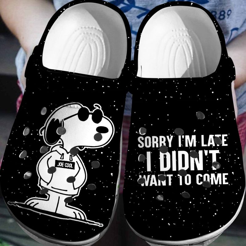 Snoopy – Sorry Im Late I Didnt Want To Come Crocs 3D Clog Shoes