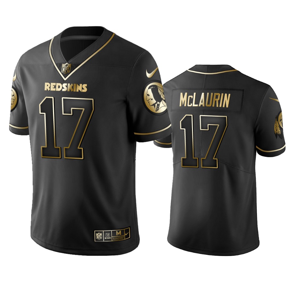 Washington Redskins Terry Mclaurin Black 2019 Vapor Limited Golden Edition Jersey