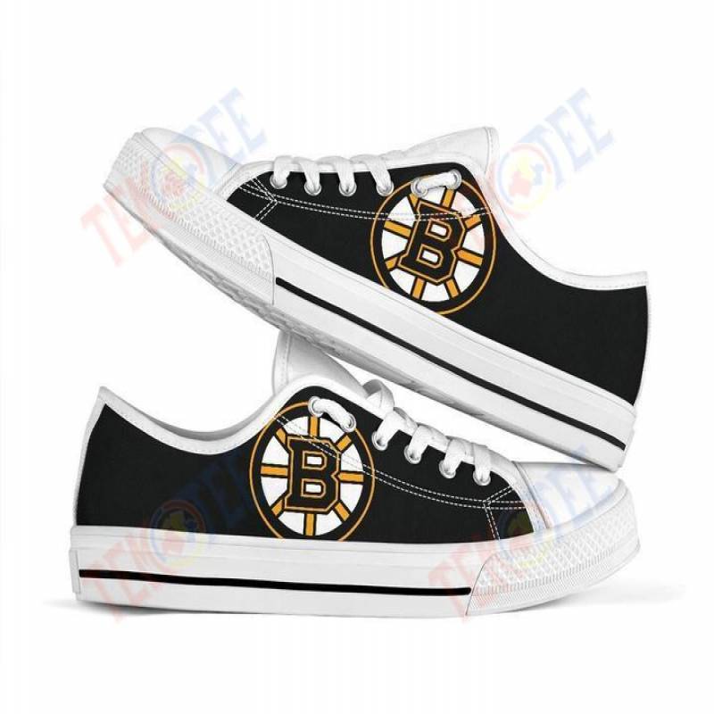 Mens Womens Boston Bruins Low Top Shoes Custom Print Footwear Converse Sneakers TMT498