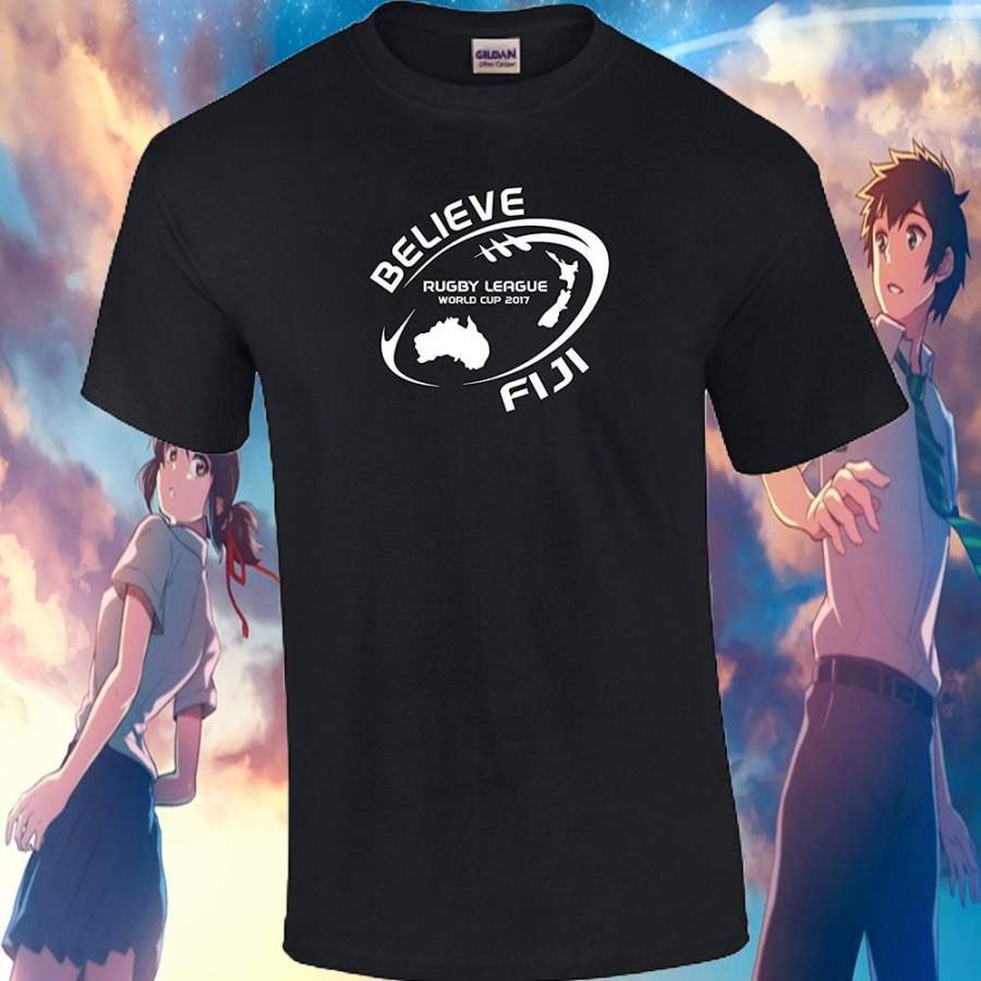Believe Fiji Rugby League World Cup T-Shirt Mens Black
