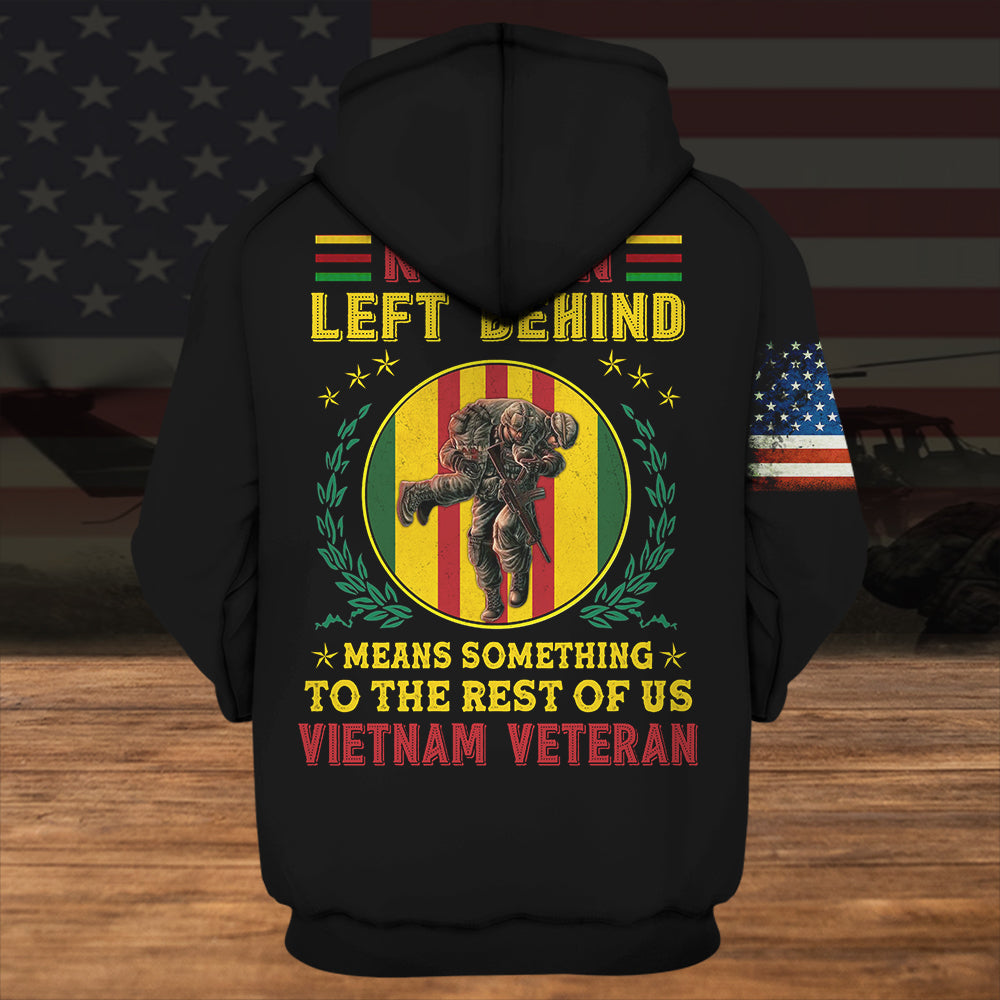 Vietnam Veteran Hoodie No Man Left Behind Vietnam Veteran Gifts Ht