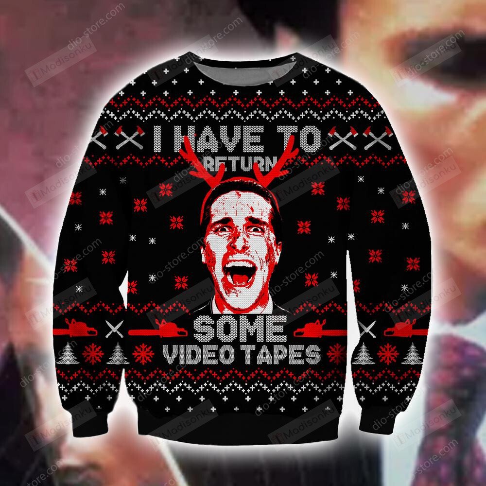 American Psycho Ugly Christmas Sweater, All Over Print Sweatshirt