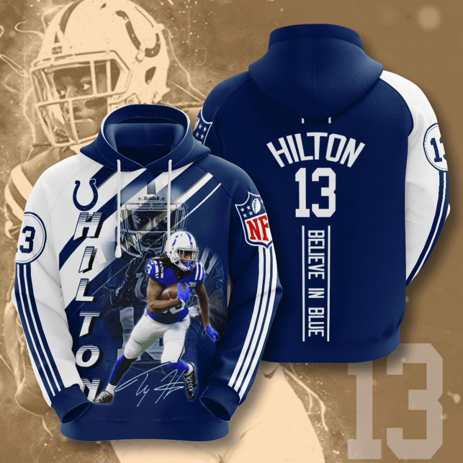 Indianapolis Colts T.Y. Hilton 35 Unisex 3D Hoodie Gift For Fans